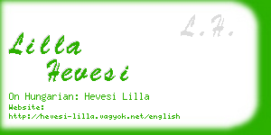 lilla hevesi business card